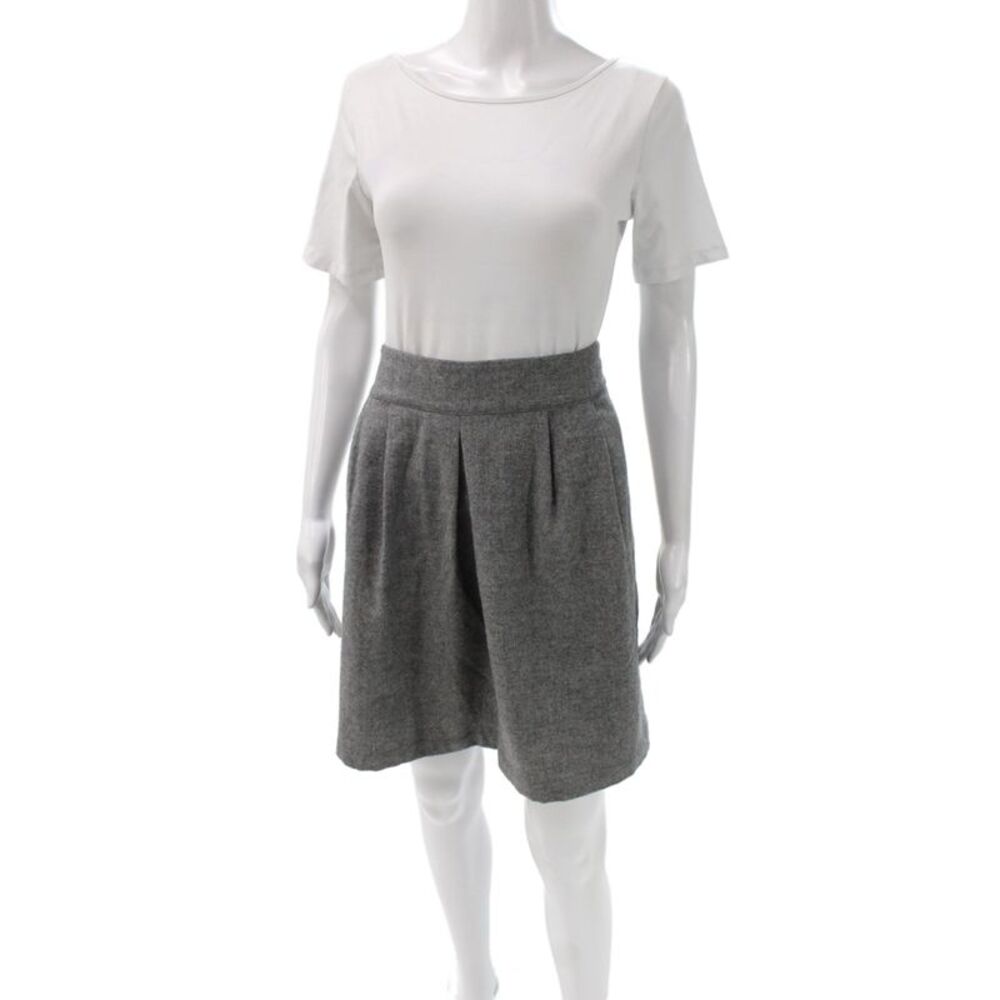 Graham & Spencer Womens Pleated Wool Skort Short Gray Size 6